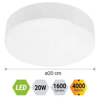 Emithor Canto fehér LED mennyezeti lámpa (EMI-63213) LED 1 izzós IP20