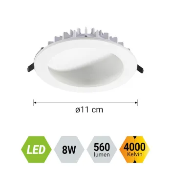 Emithor Domes fehér LED beépíthető lámpa (EMI-63218) LED 1 izzós IP20
