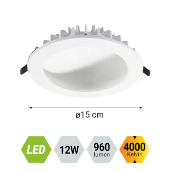 Emithor Domes fehér LED beépíthető lámpa (EMI-63219) LED 1 izzós IP20