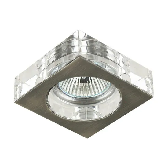 Emithor Elegant króm-átlátszó beépíthető lámpa (EMI-71009) GU10 1 izzós IP20