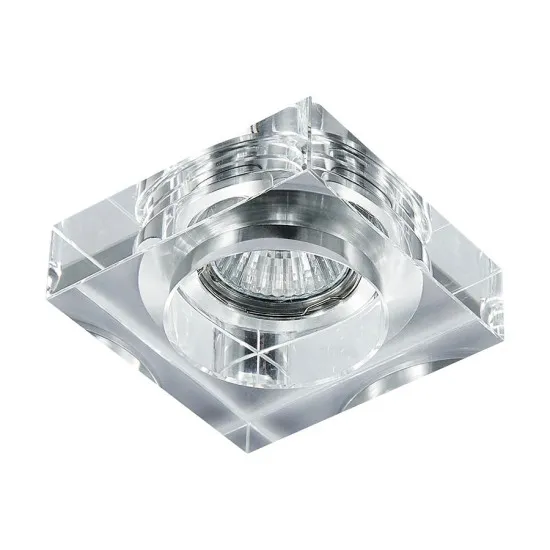 Emithor Elegant króm-átlátszó beépíthető lámpa (EMI-71013) GU10 1 izzós IP20