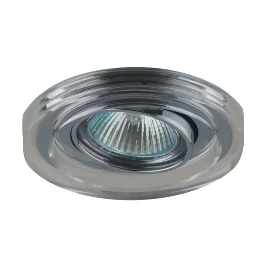 Emithor Elegant króm-átlátszó beépíthető lámpa (EMI-71036) GU10 1 izzós IP20