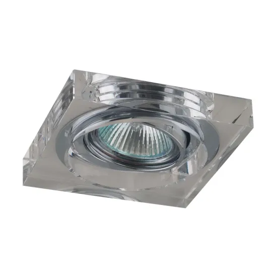 Emithor Elegant króm-átlátszó beépíthető lámpa (EMI-71037) GU10 1 izzós IP20
