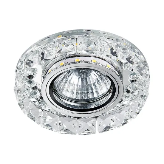 Emithor Elegant króm-átlátszó beépíthető lámpa (EMI-71074) GU10 1 izzós IP20