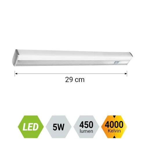 Emithor Naxos fehér-ezüst LED falilámpa (EMI-70010) LED 1 izzós IP20