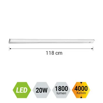 Emithor Naxos fehér-ezüst LED falilámpa (EMI-70012) LED 1 izzós IP20