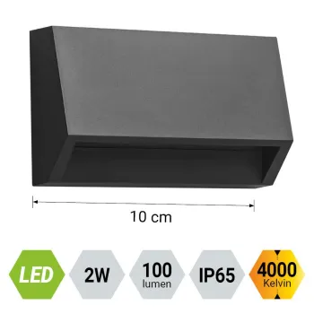 Emithor Radix szürke kültéri LED lépcsővilágító lámpa (EMI-48329) LED 1 izzós IP65