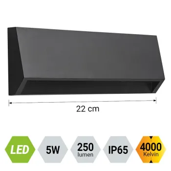 Emithor Radix szürke kültéri LED lépcsővilágító lámpa (EMI-48331) LED 1 izzós IP65