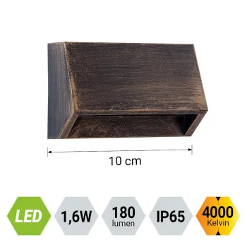 Emithor Radix barna kültéri LED lépcsővilágító lámpa (EMI-48338) LED 1 izzós IP65