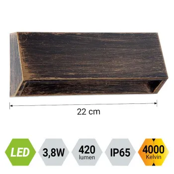 Emithor Radix barna kültéri LED lépcsővilágító lámpa (EMI-48340) LED 1 izzós IP65