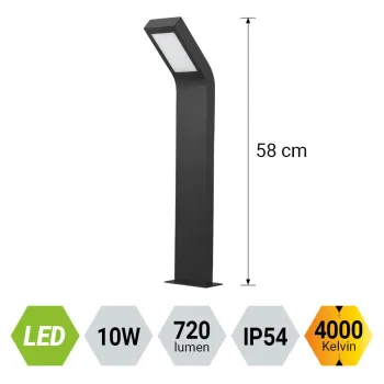 Emithor Soy fekete-fehér vízvédett LED kültéri állólámpa (PRE-65301) LED 1 izzós IP54