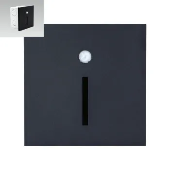 Emithor Step fekete-fehér LED mozgásérzékelős lépcsővilágító lámpa (EMI-70430) LED 1 izzós IP20