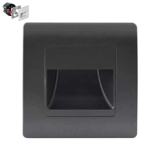 Emithor Step fekete-fehér LED lépcsővilágító lámpa (EMI-70438) LED 1 izzós IP20