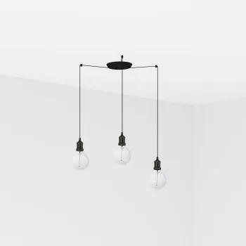 Faro Art fekete-fehér függesztett lámpa (FAR-64135-3L) E27 3 izzós IP20