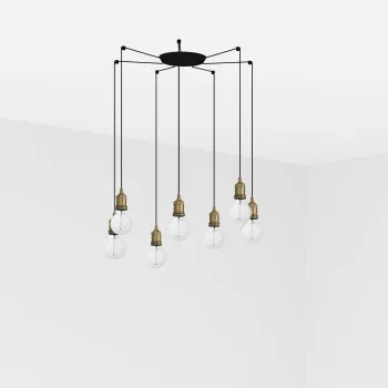 Faro Art arany-fehér függesztett lámpa (FAR-64137-7L) E27 7 izzós IP20