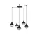 Faro Claire fekete függesztett lámpa (FAR-62802-5L) E27 5 izzós IP20