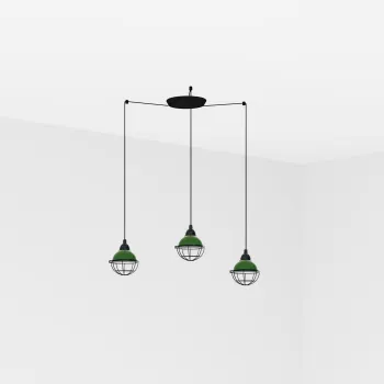 Faro Claire zöld-fekete függesztett lámpa (FAR-62803-3L) E27 3 izzós IP20