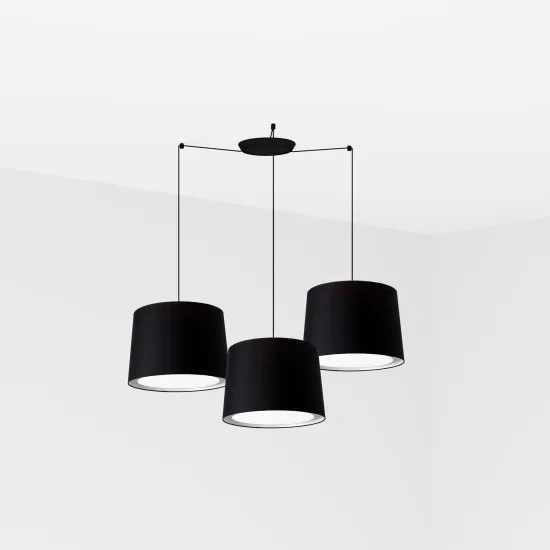 Faro Conga fekete függesztett lámpa (FAR-64314-56-3L) E27 3 izzós IP20