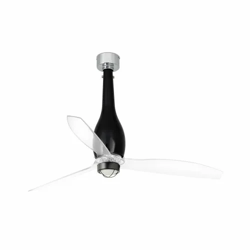 Faro Eterfan M fekete-átlátszó LED mennyezeti csillár ventilátor (FAR-32002WP-10) LED 1 izzós IP20