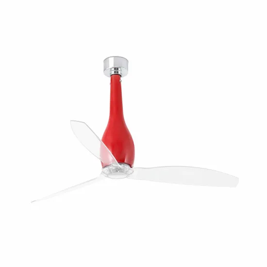 Faro Eterfan M piros-átlátszó fényforrás nélküli mennyezeti ventilátor (FAR-32005)   IP20