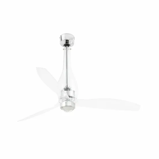 Faro Eterfan M króm-átlátszó LED mennyezeti csillár ventilátor (FAR-33381-9) LED 1 izzós IP20