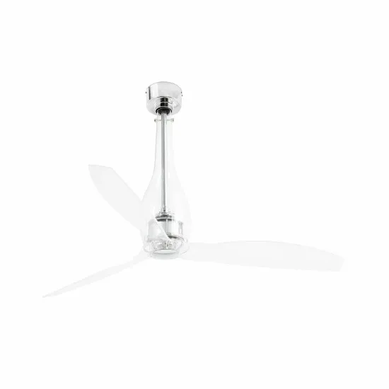 Faro Eterfan M króm-átlátszó fényforrás nélküli mennyezeti ventilátor (FAR-33381WP)   IP20