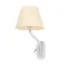 Faro Eterna króm-bézs olvasólámpás fali lámpa (FAR-24006-11) E27 2 izzós IP20