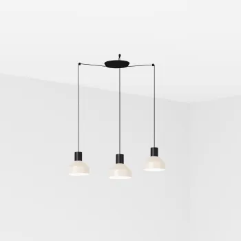 Faro Kombo fekete-bézs függesztett lámpa (FAR-68594-3L) E27 3 izzós IP20