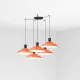 Faro Kombo fekete-terrakotta függesztett lámpa (FAR-68597-5L) E27 5 izzós IP20