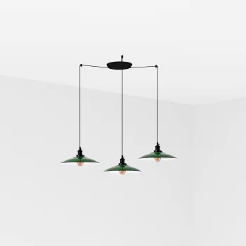 Faro Lang zöld-fekete függesztett lámpa (FAR-62805-3L) E27 3 izzós IP20
