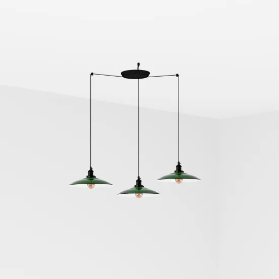 Faro Lang zöld-fekete függesztett lámpa (FAR-62805-3L) E27 3 izzós IP20