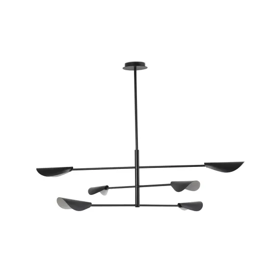 Faro Liggera fekete függesztett lámpa (FAR-20079) G9 6 izzós IP20