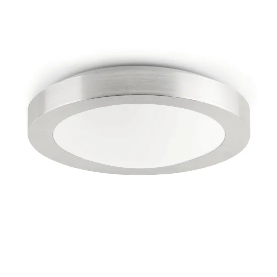 Faro Logos nikkel-fehér fürdőszobai mennyezeti lámpa (FAR-62980) E27 1 izzós IP44