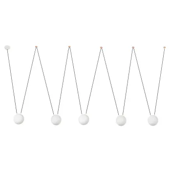 Faro Mine fehér függesztett lámpa (FAR-28209-5L) E27 5 izzós IP20