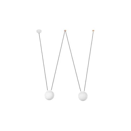 Faro Mine fehér függesztett lámpa (FAR-28375-2L) E27 2 izzós IP20