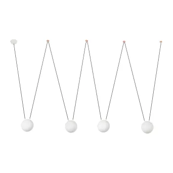 Faro Mine fehér függesztett lámpa (FAR-28375-4L) E27 4 izzós IP20