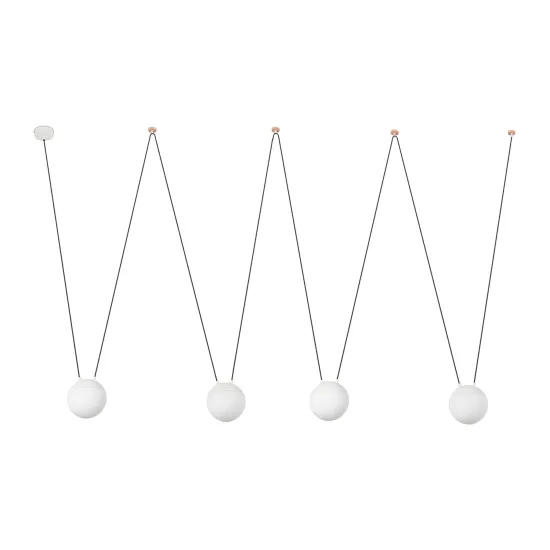 Faro Mine fehér függesztett lámpa (FAR-28375-4L) E27 4 izzós IP20