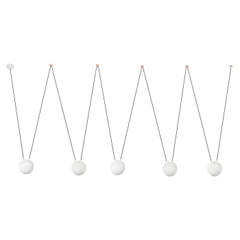 Faro Mine fehér függesztett lámpa (FAR-28375-5L) E27 5 izzós IP20