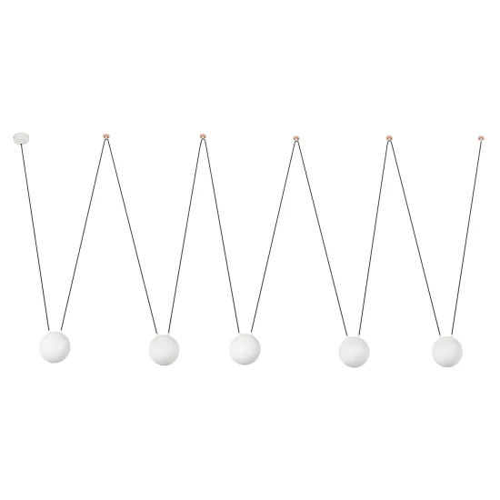 Faro Mine fehér függesztett lámpa (FAR-28375-5L) E27 5 izzós IP20