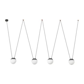 Faro Mine szürke függesztett lámpa (FAR-28376-4L) E27 4 izzós IP20