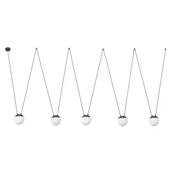 Faro Mine szürke függesztett lámpa (FAR-28376-5L) E27 5 izzós IP20