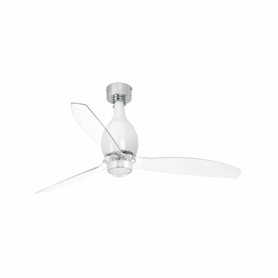 Faro Mini Eterfan M fehér-átlátszó LED mennyezeti csillár ventilátor (FAR-32020-9) LED 1 izzós IP20