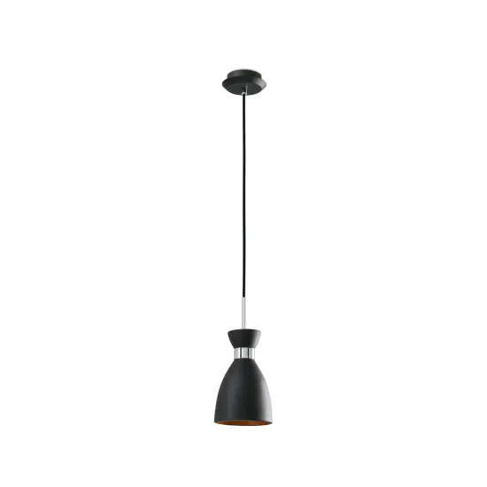 Faro Retro fekete-króm függesztett lámpa (FAR-20050) E14 1 izzós IP20