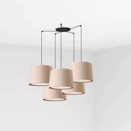 Faro Samba fekete függesztett lámpa (FAR-64314-44-5L) E27 5 izzós IP20