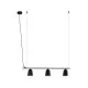 Faro Studio lineal fekete függesztett lámpa (FAR-28266) E14 3 izzós IP20