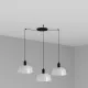 Faro Tatawin M fekete-fehér függesztett lámpa (FAR-20340-119-3L) E27 3 izzós IP20