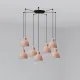Faro Venice 160 fekete-pink függesztett lámpa (FAR-64255-113-7L) E27 7 izzós IP20
