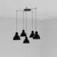 Faro Venice 200 fekete függesztett lámpa (FAR-64255-125-5L) E27 5 izzós IP20
