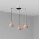 Faro Venice 200 fekete-pink függesztett lámpa (FAR-64255-126-3L) E27 3 izzós IP20