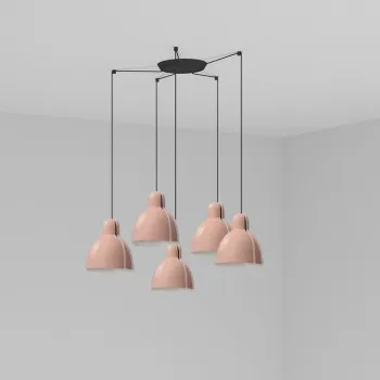 Faro Venice 200 fekete-pink függesztett lámpa (FAR-64255-126-5L) E27 5 izzós IP20 Faro Venice 200 fekete-pink függesztett lámpa (FAR-64255-126-5L) E27 5 izzós IP20